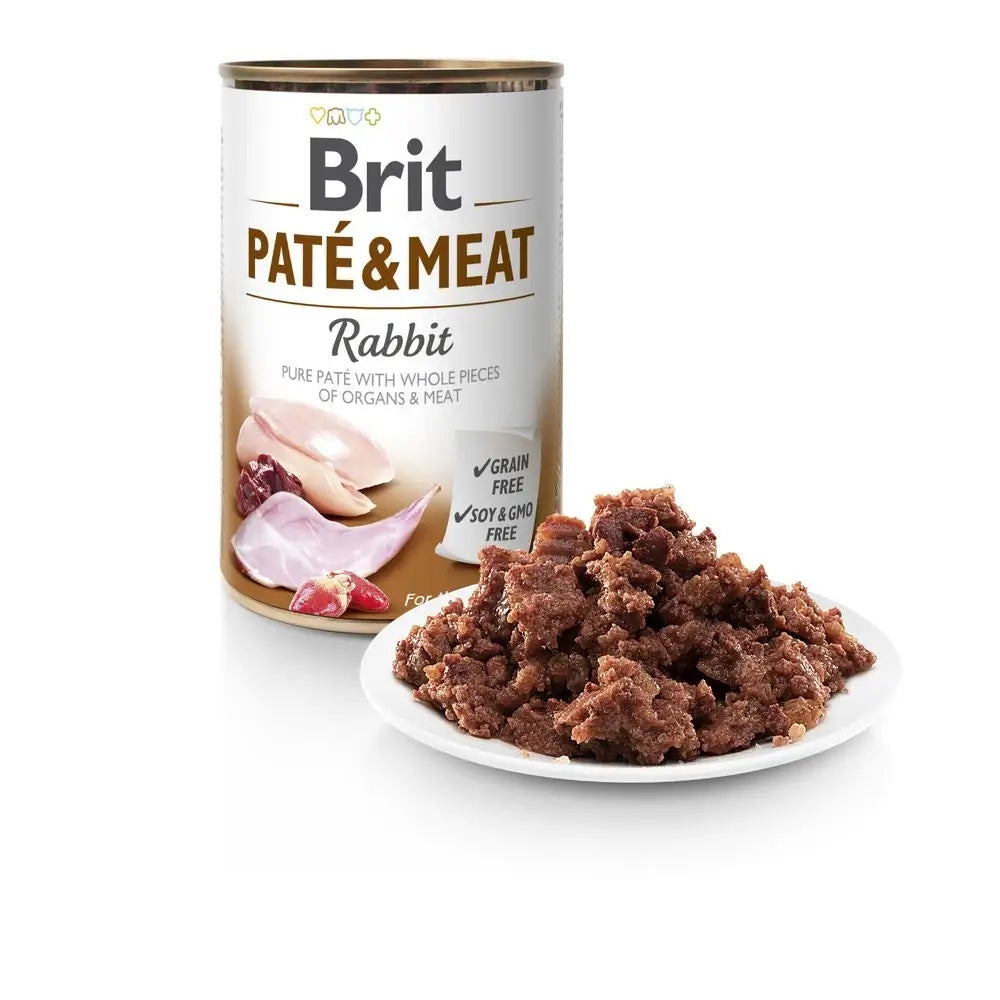 Wet Dog Food Brit Pate Meat Rabbit with Rabbit Flavour 400 g
