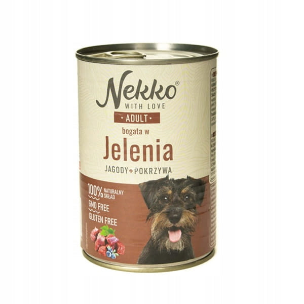 Wet Dog Food Can NEKKO DEER NETTLE 800g Manufacturer code NEK 3372