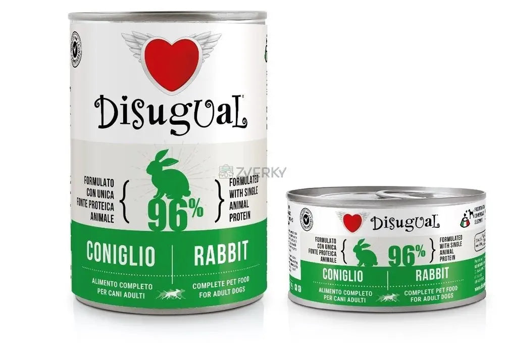 Wet Dog Food Disugual Grain Free Monoprotein Rabbit 400 g Brand Disugual