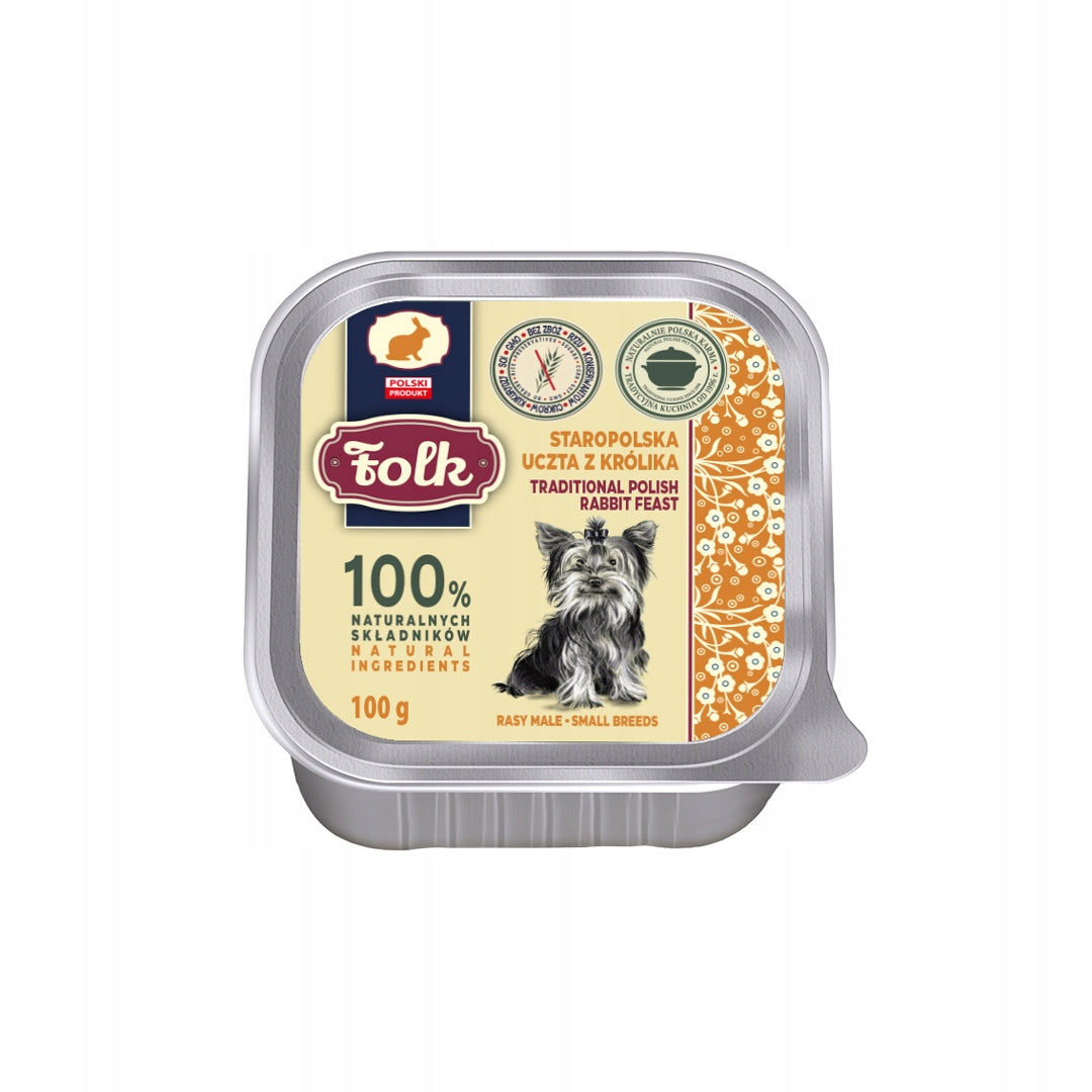 Wet Dog Food FOLK Mini Rabbit Scarf 100 g