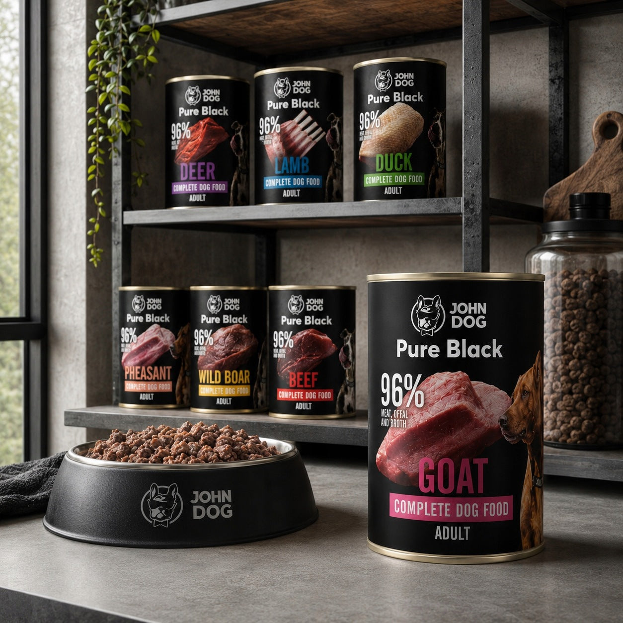 Wet Dog Food John Dog Pure Black Goat Can 400g Complete Manufacturer code 5903769012947