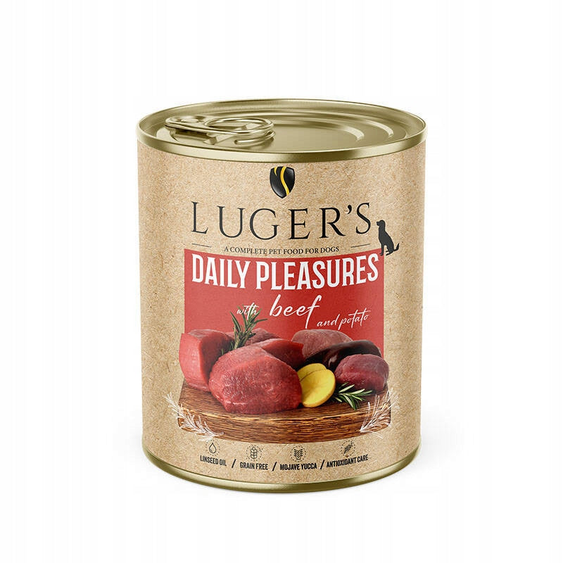 Wet Dog Food Luger's Daily Pleasures with Beef and Potato 800 g
