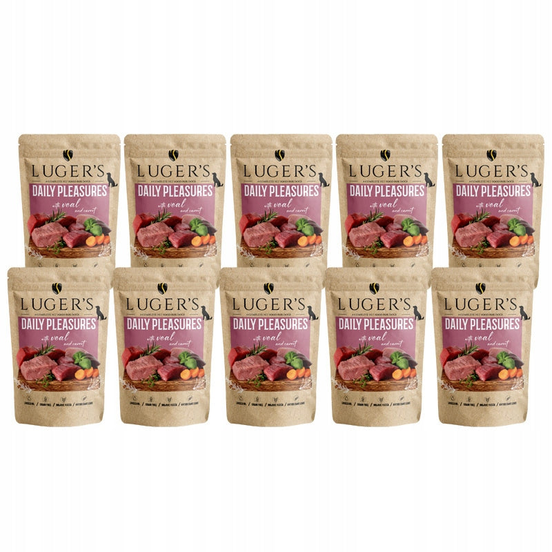 Wet Dog Food Luger's Daily Pleasures with Veal Set of 10 x 500 g