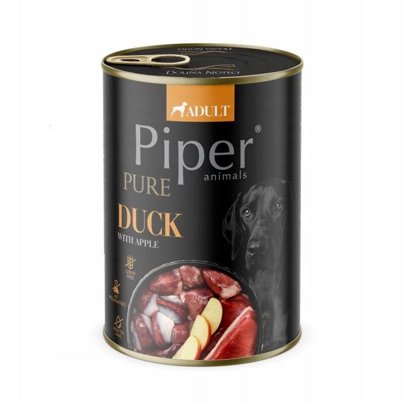 Wet Dog Food Piper Pure Duck with Apple for Dogs 400 g