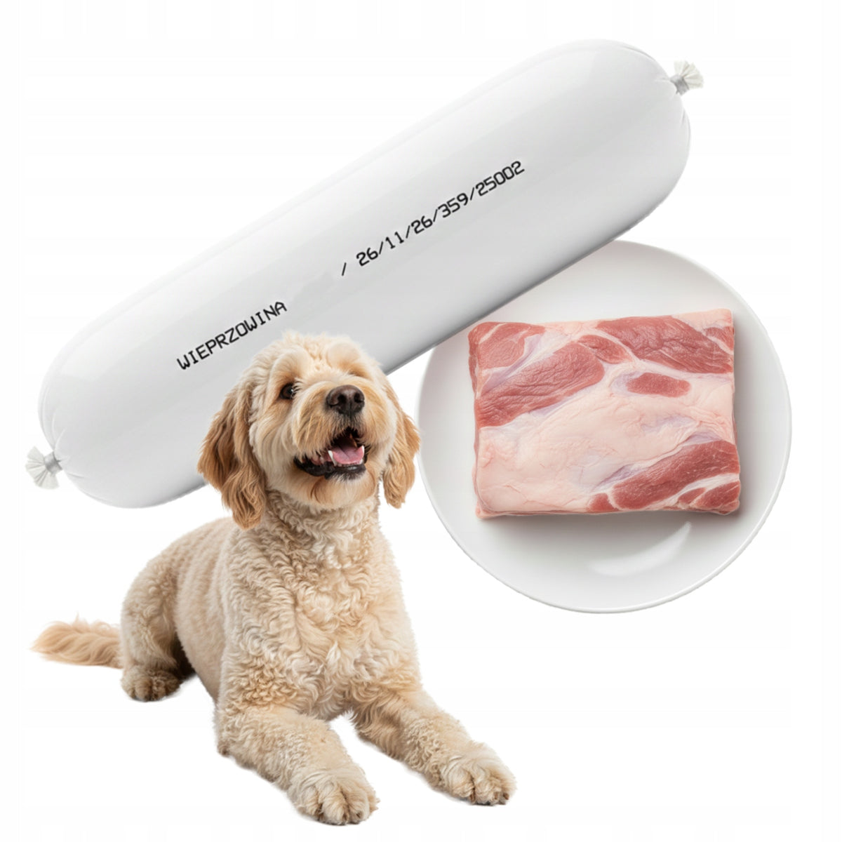 Wet Dog Food Pork Bar 900g Complete for Adult Dogs