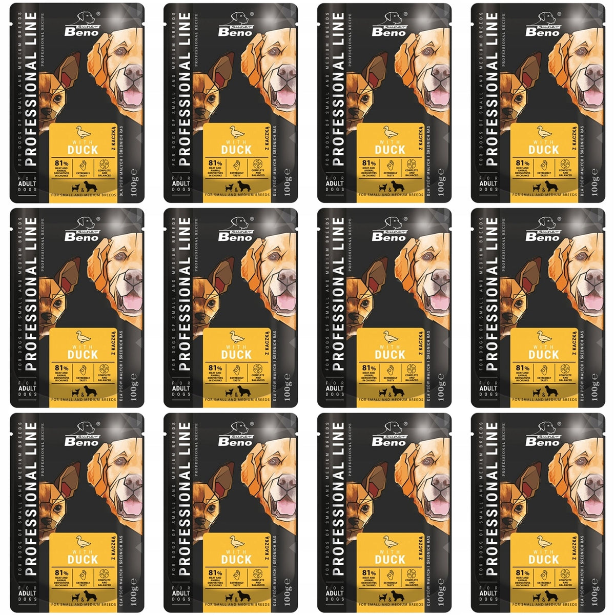 Wet Dog Food Puppies For Small Dogs Puppy Duck 12 x 100 Packaging status original