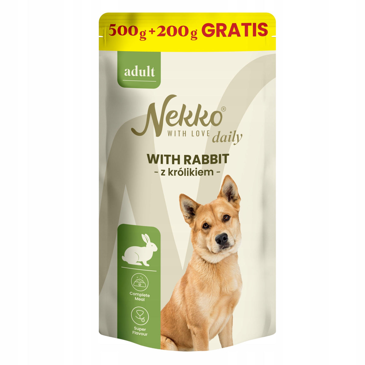 Wet Dog Food Sachets Nekko Daily Rabbit 500g Plus 200g Freebie