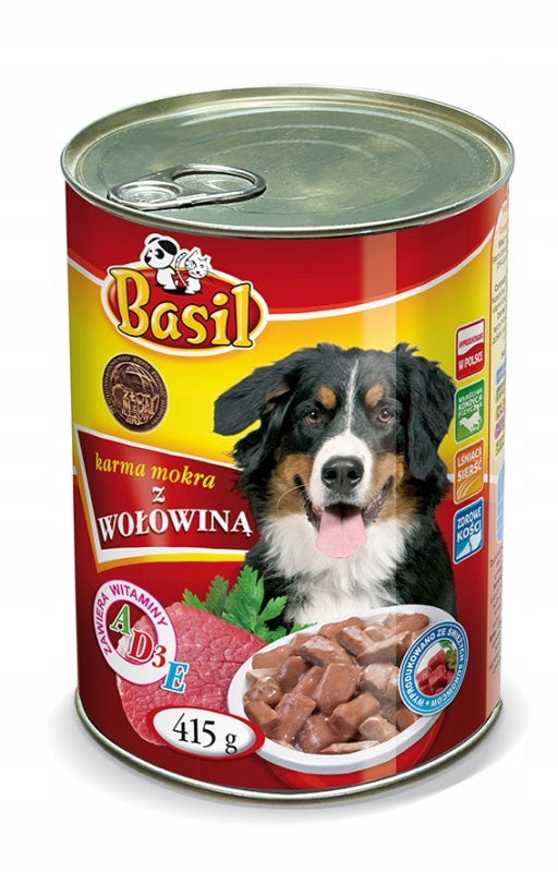 Wet Dog Food with Beef Basil 415 g