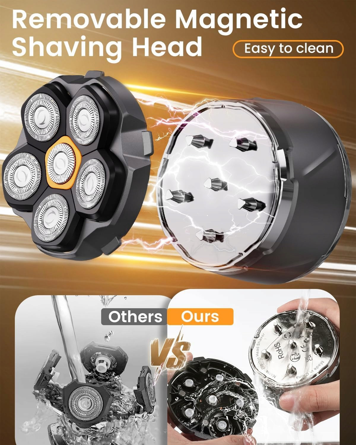 Wet/Dry Electric Shaver, 6 D with LED Display Brand no brand