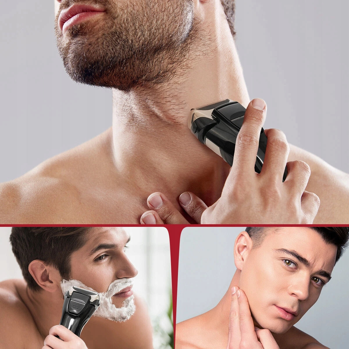 Wet & Dry Men's Double Blade Electric Shaver Packaging status original