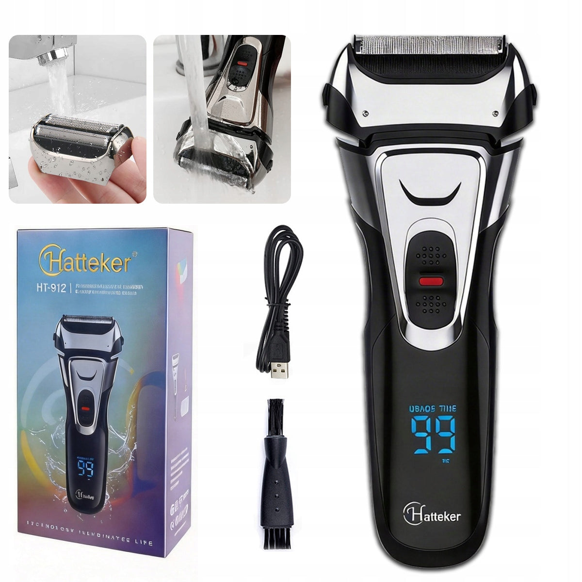 Wet & Dry Men's Double Blade Electric Shaver