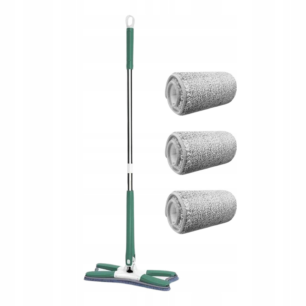 Wet Dust Mopping Microfiber Hardwood Floor Mop with Replace Green and White Packaging status no packaging