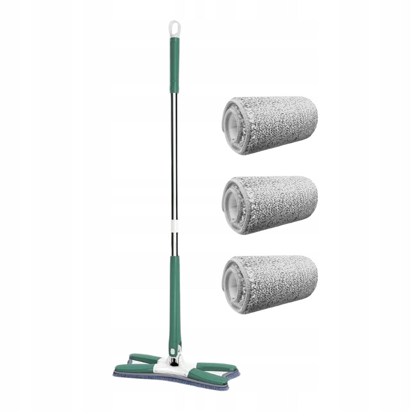 Wet Dust Mopping Microfiber Hardwood Floor Mop with Replace Green and White Packaging status no packaging