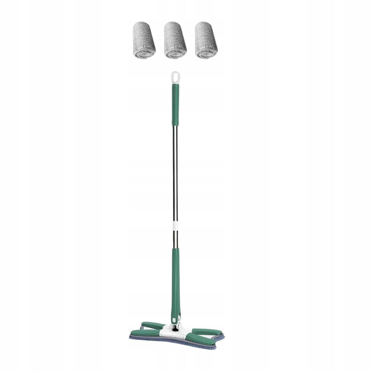 Wet Dust Mopping Microfiber Hardwood Floor Mop with Replace Green and White