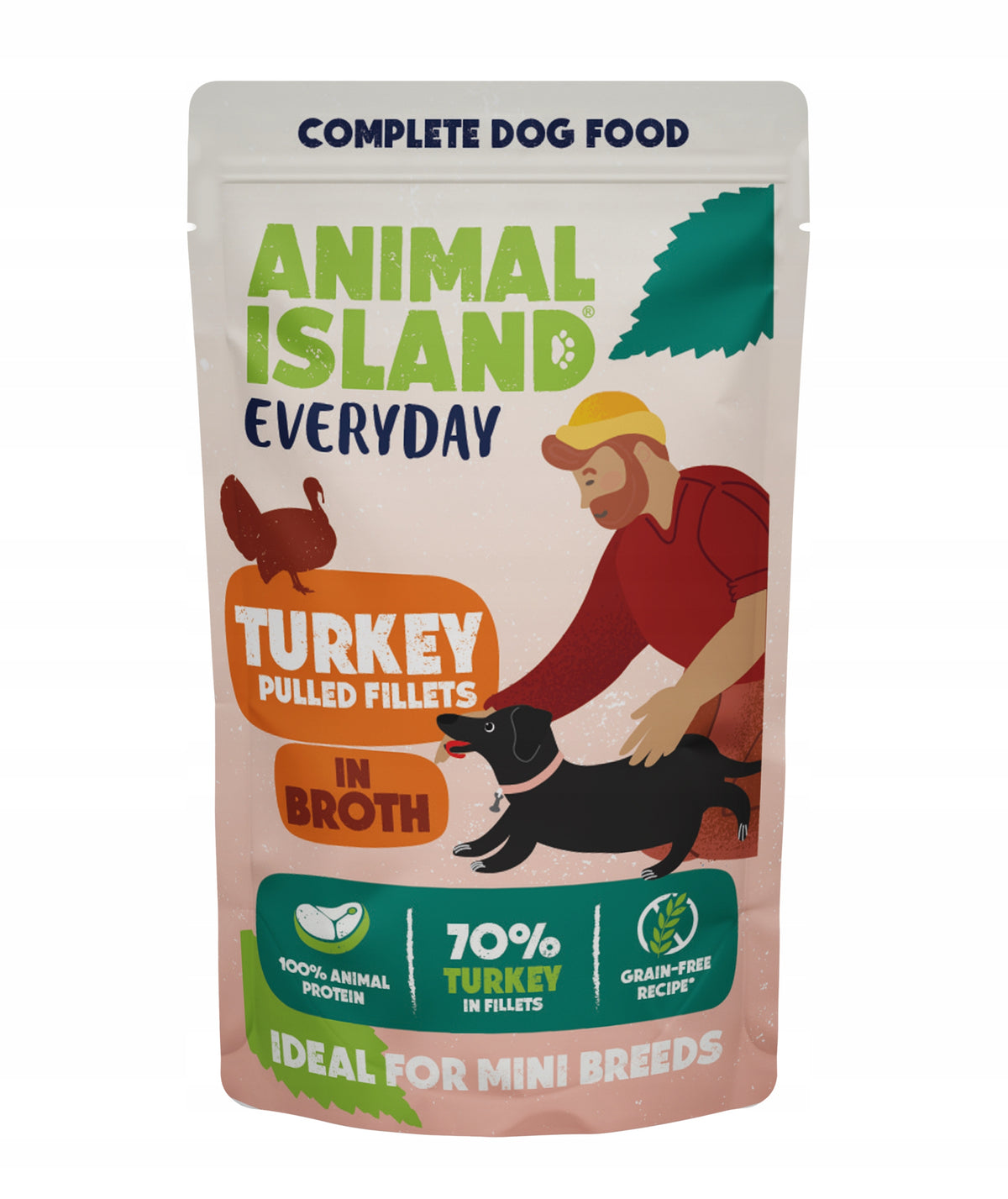 Wet Food Animal Island Grain Free Turkey 150 g for Small Dogs