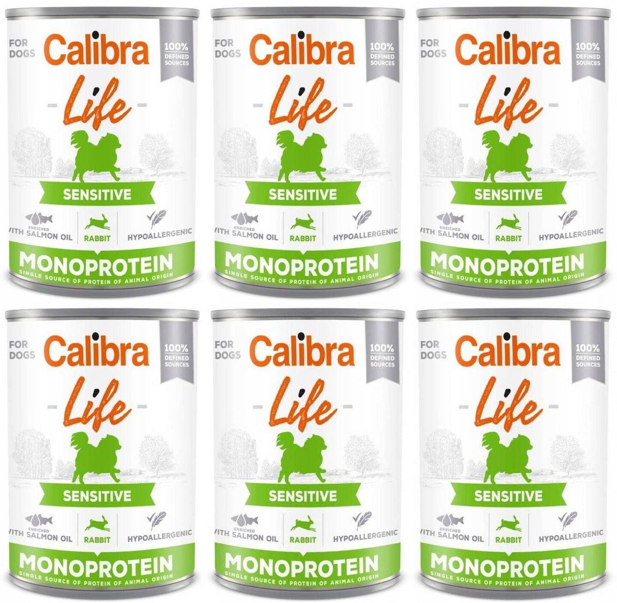 Wet Food for Dogs Calibra Life Monoprotein Rabbit 6x400 g