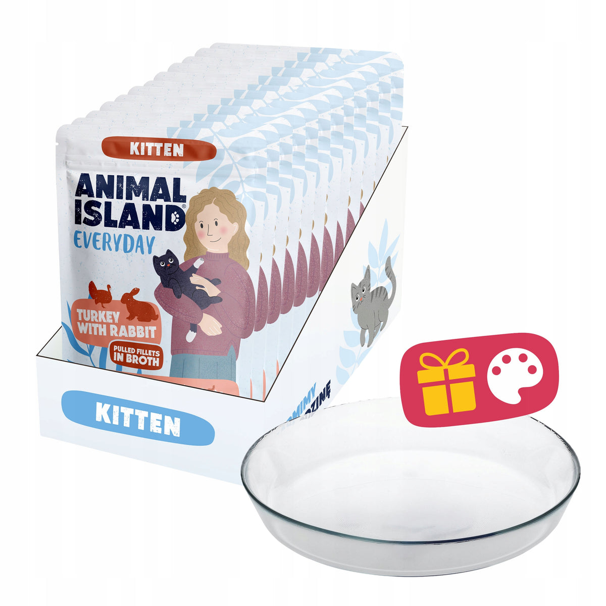 Wet Food for Kittens - Turkey/Rabbit Sachet 85g (12pcs) Grain Free +Freebie