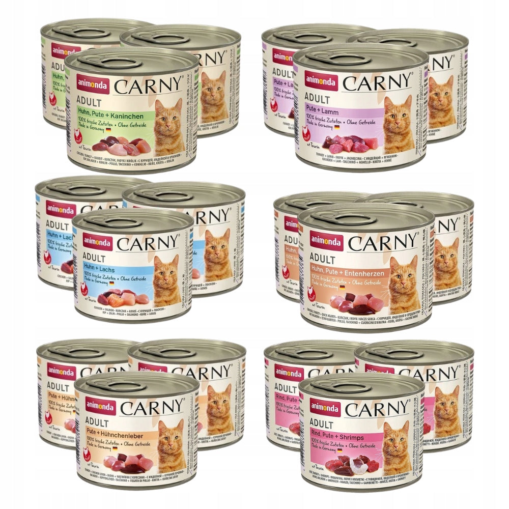 Wet cat food ANIMONDA Carny Adult mix of flavors 18x200g