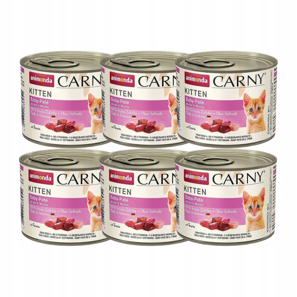 Wet cat food ANIMONDA Carny Kitten Baby Pate 6x200g