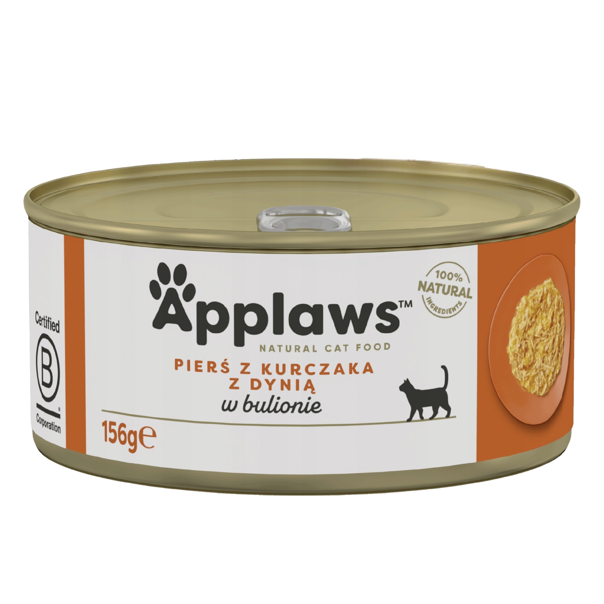 Wet cat food APPLAWS Cat Chicken with Pumpkin can 156g
