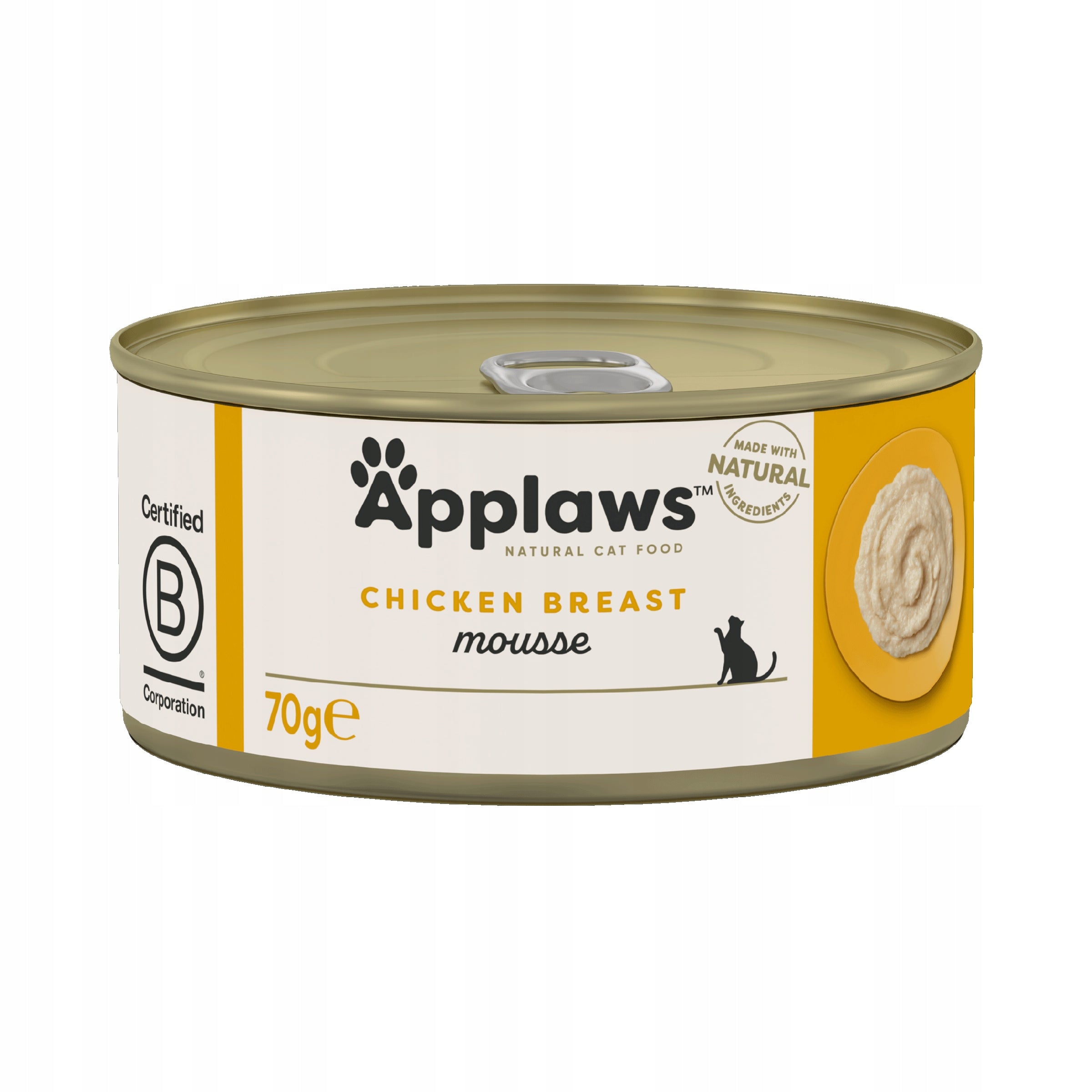 Wet cat food APPLAWS Cat Mousse Chicken Mousse can 70g