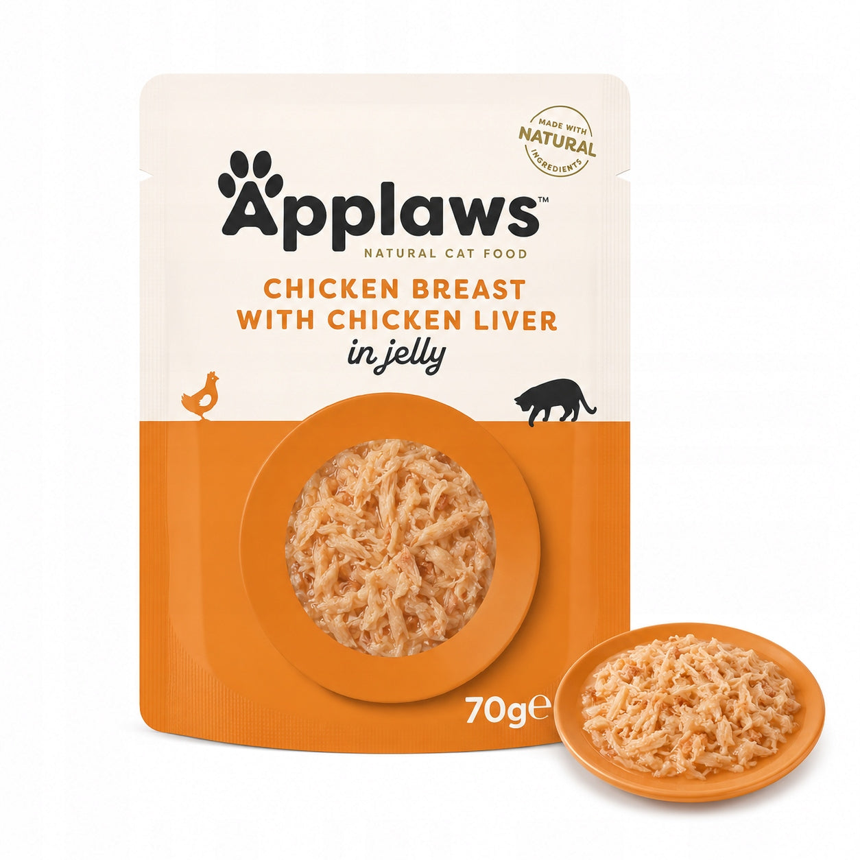 Wet cat food APPLAWS Cat mix Chicken Liver in jelly 70g