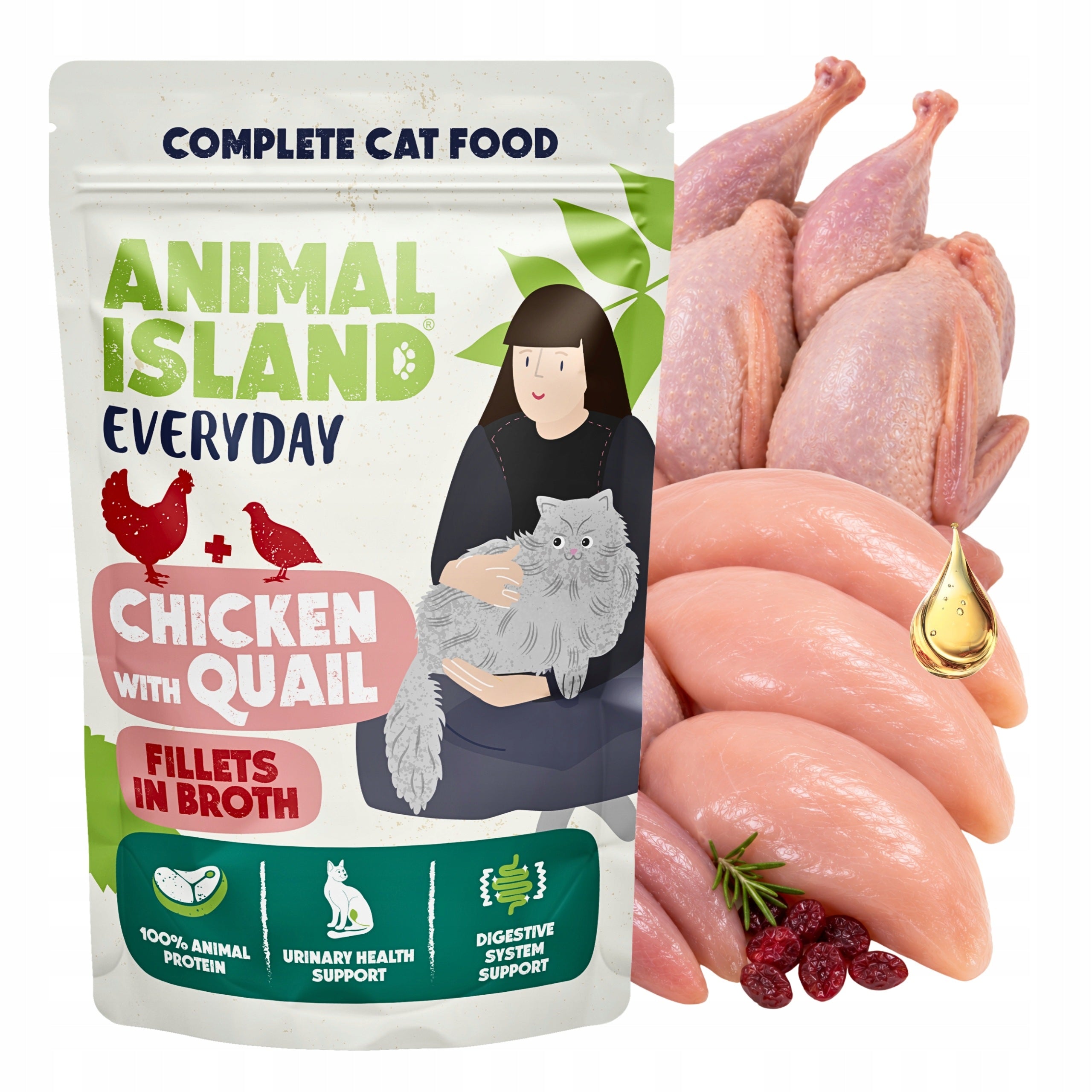 Wet cat food Animal Island Everyday mix flavors 8 x 85 g fillets Brand Animal Island