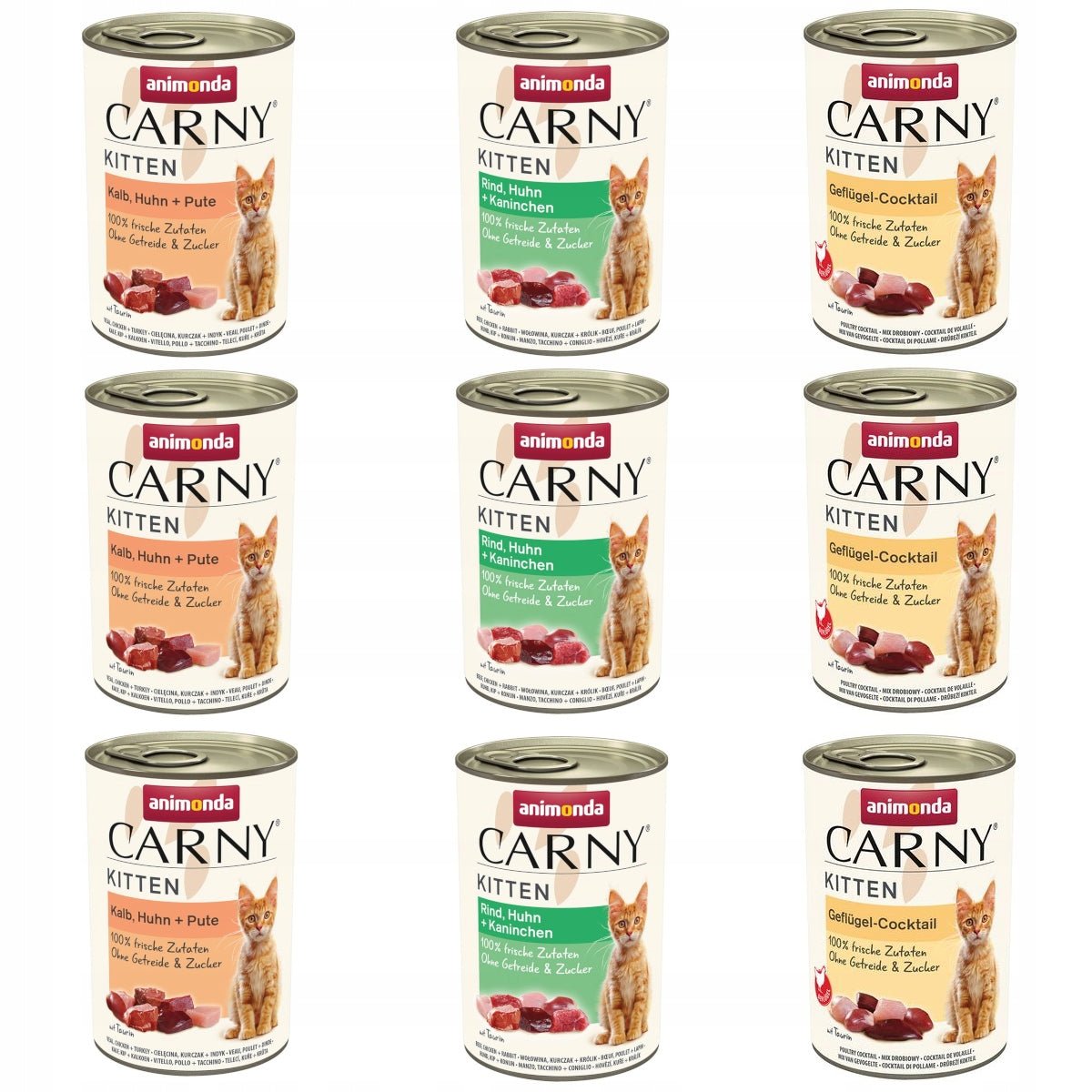 Wet cat food Animonda Carny Kitten 12 x 400g mix 4,8kg