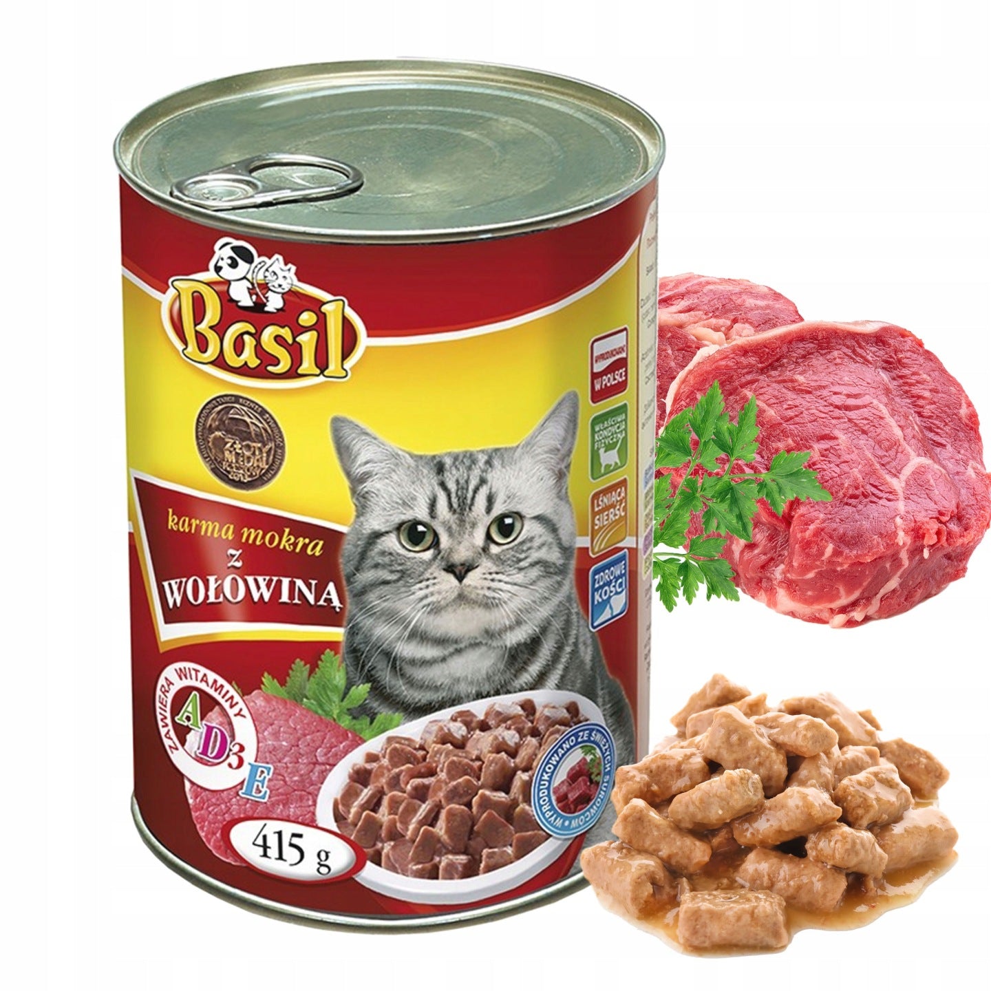 Wet cat food Basil salmon can 0,415 kg Manufacturer code 5905999151182