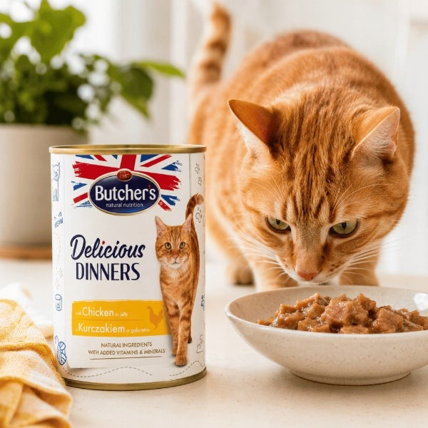 Wet cat food Butcher's Delicious Dinners chicken in jelly 400g Brand Butcher's