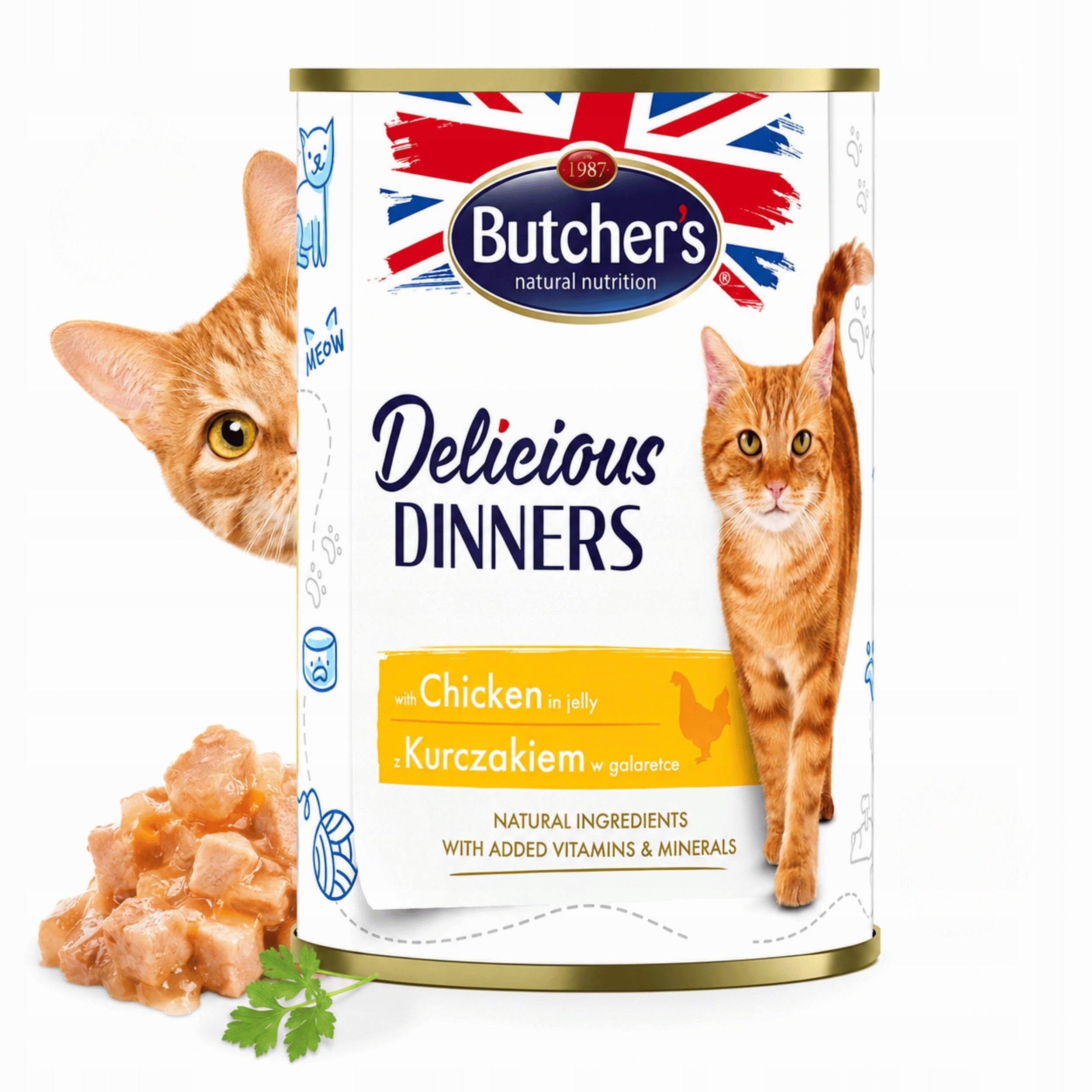 Wet cat food Butcher's Delicious Dinners chicken in jelly 400g