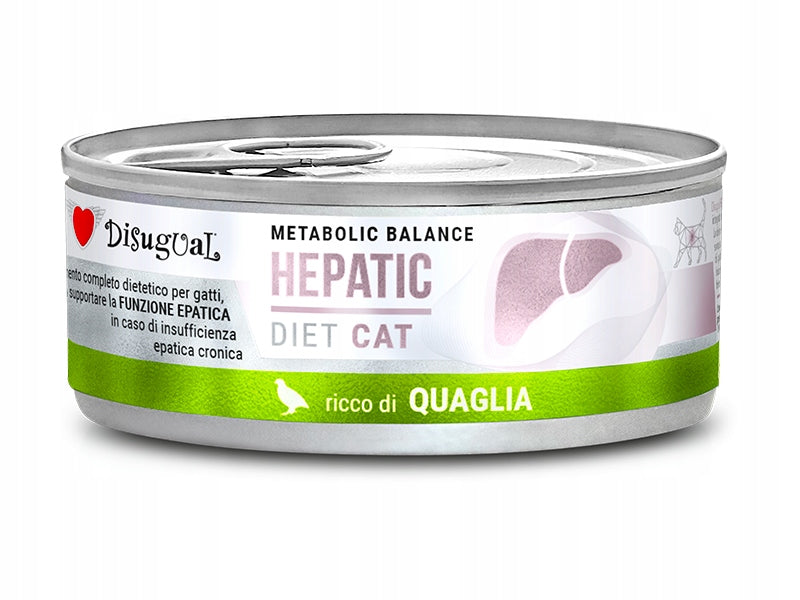 Wet cat food Disugual with probiotic 85 g Hepatic quail