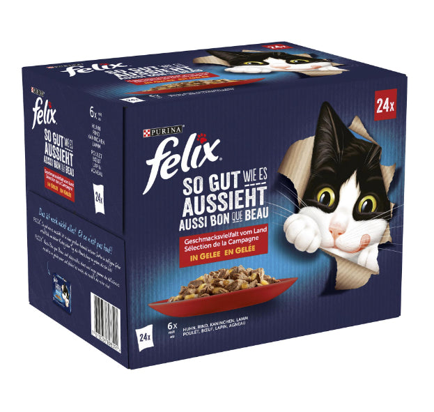 Wet cat food Felix in jelly 24x85g