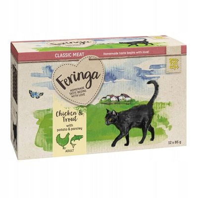 Wet cat food Feringa mix of flavors 12 x 85 g Manufacturer code LA 65193 Karma dla kota w saszetkach