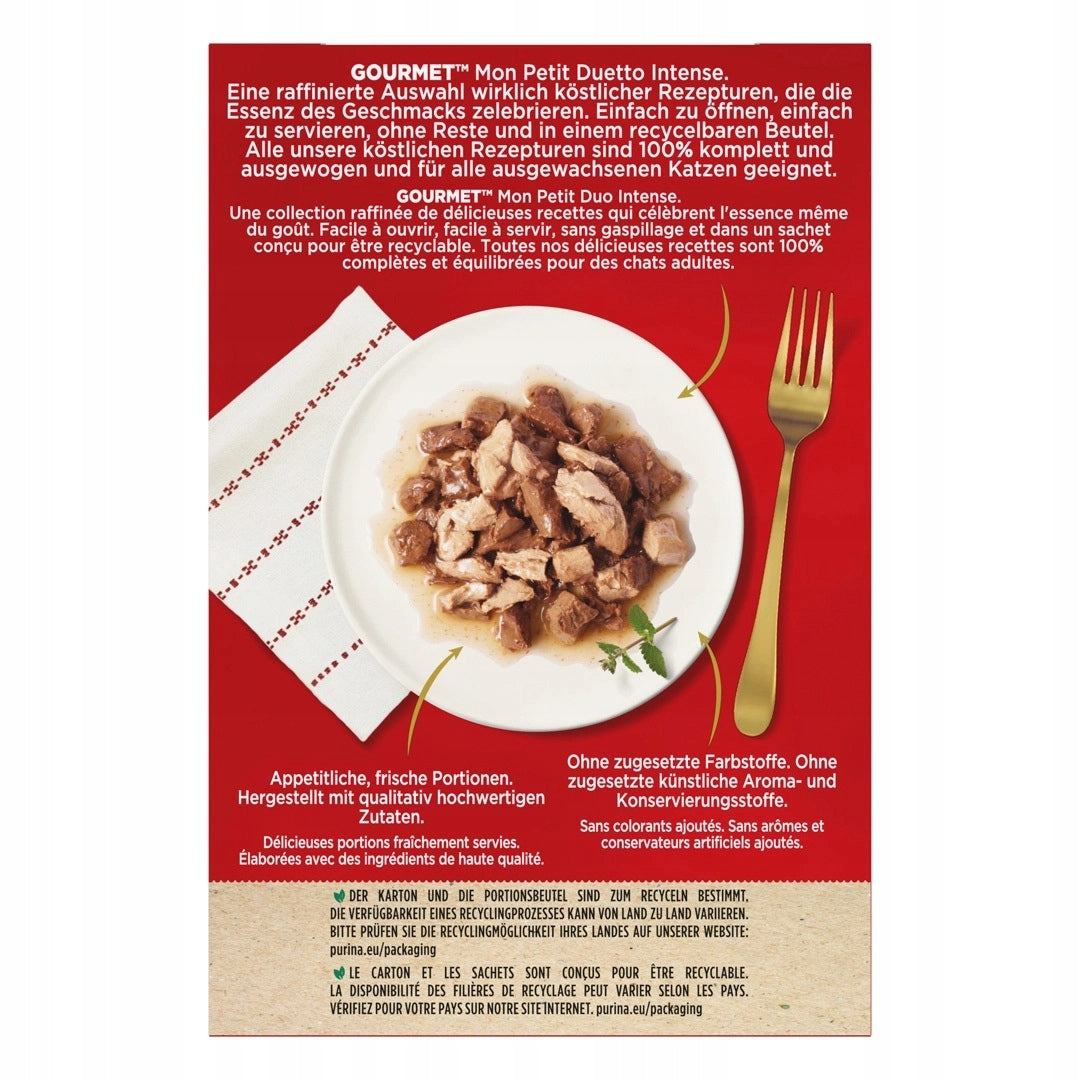 Wet cat food Gourmet Mon Petit without sugar mix of flavors 6x50 g Manufacturer code 968