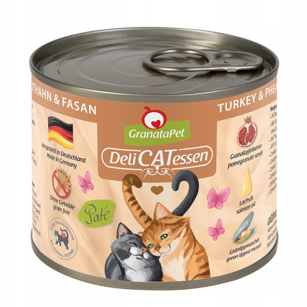 Wet cat food GranataPet DeliCatessen turkey, pheasant 200g high meat