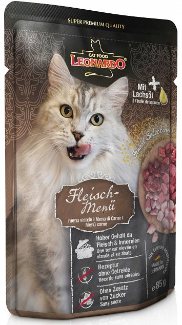 Wet cat food Leonardo Meat Menu 85g Lots of PREMIUM MEAT Brand Leonardo