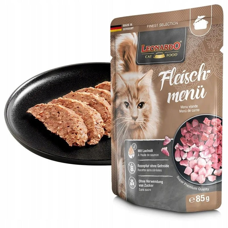 Wet cat food Leonardo Meat Menu 85g Lots of PREMIUM MEAT