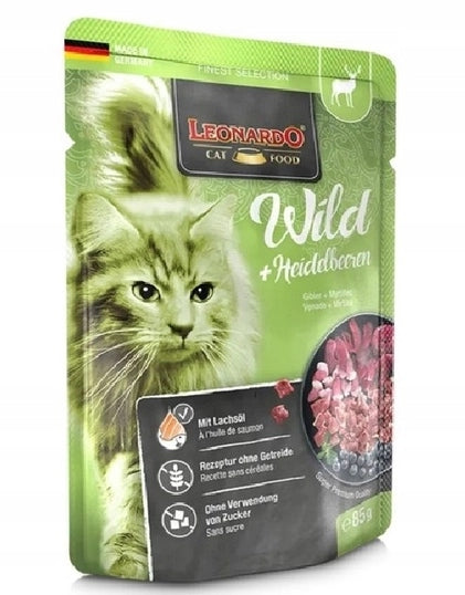 Wet cat food Leonardo VENISON with berries 85g Lots of PREMIUM MEAT