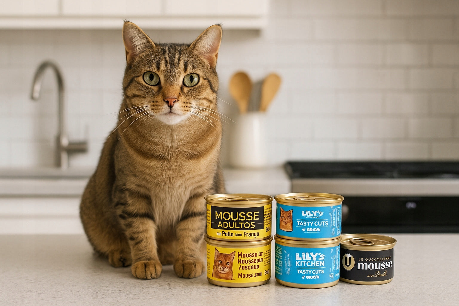 Wet cat food MIX flavors Pack of 90 x 85 g mousse cans Product weight 7.65 kg