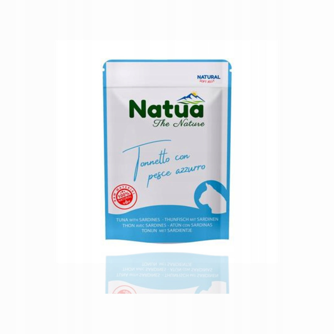 Wet cat food Natua Tuna with sardines without sugar sachet 70 g Brand Natua
