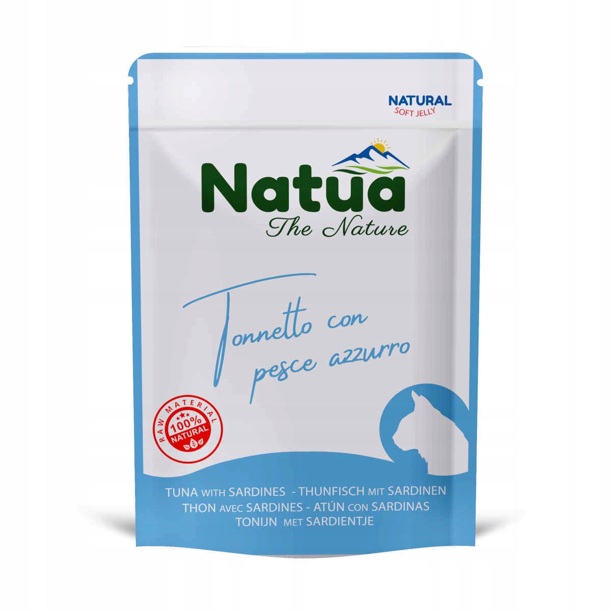 Wet cat food Natua Tuna with sardines without sugar sachet 70 g