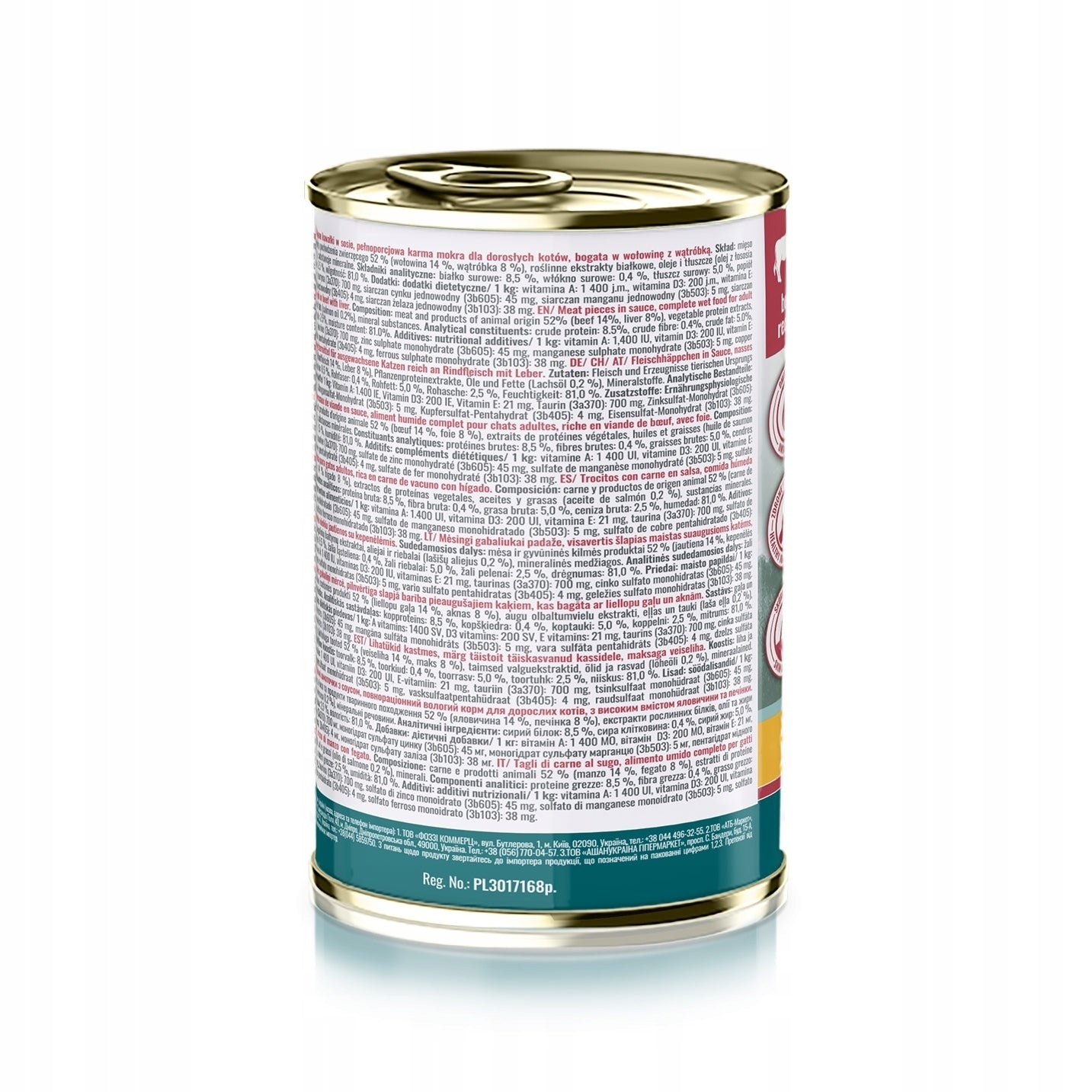 Wet cat food PUPIL Prime rich in beef with liver 400 g Manufacturer code 5906731522369