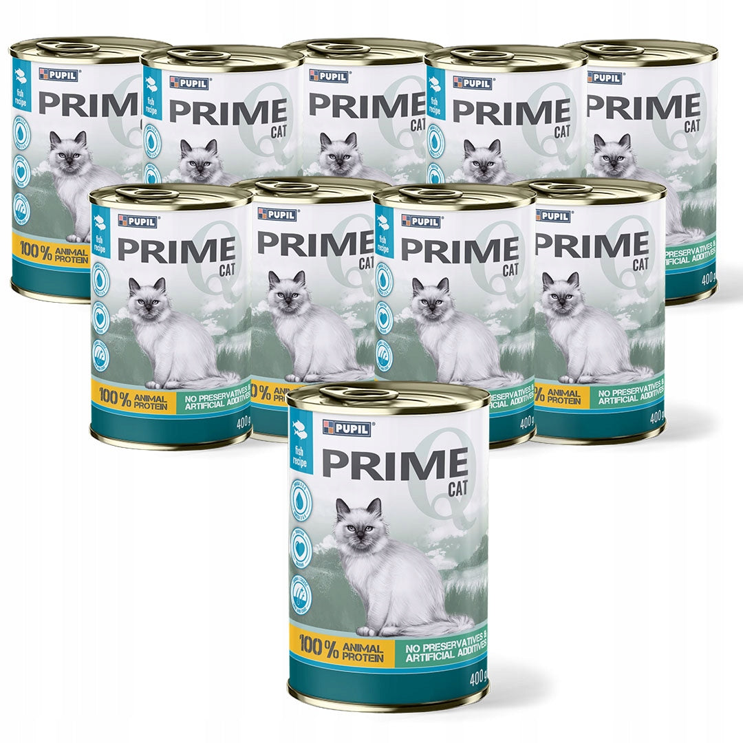 Wet cat food PUPIL Prime rich in salmon with trout 10 x 400 g