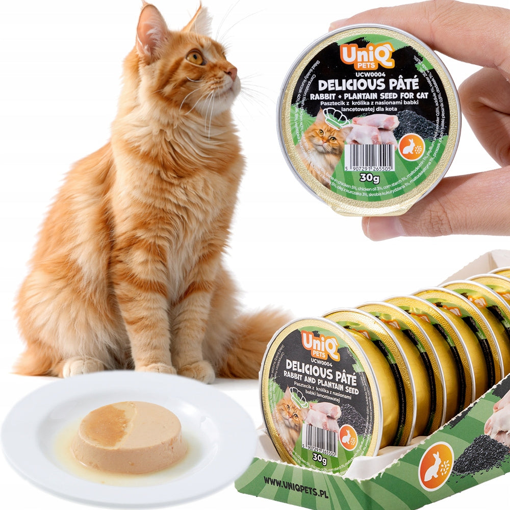 Wet cat food Rabbit and Grandmother pate Delicious Pâté UniQ Pets 8x30g