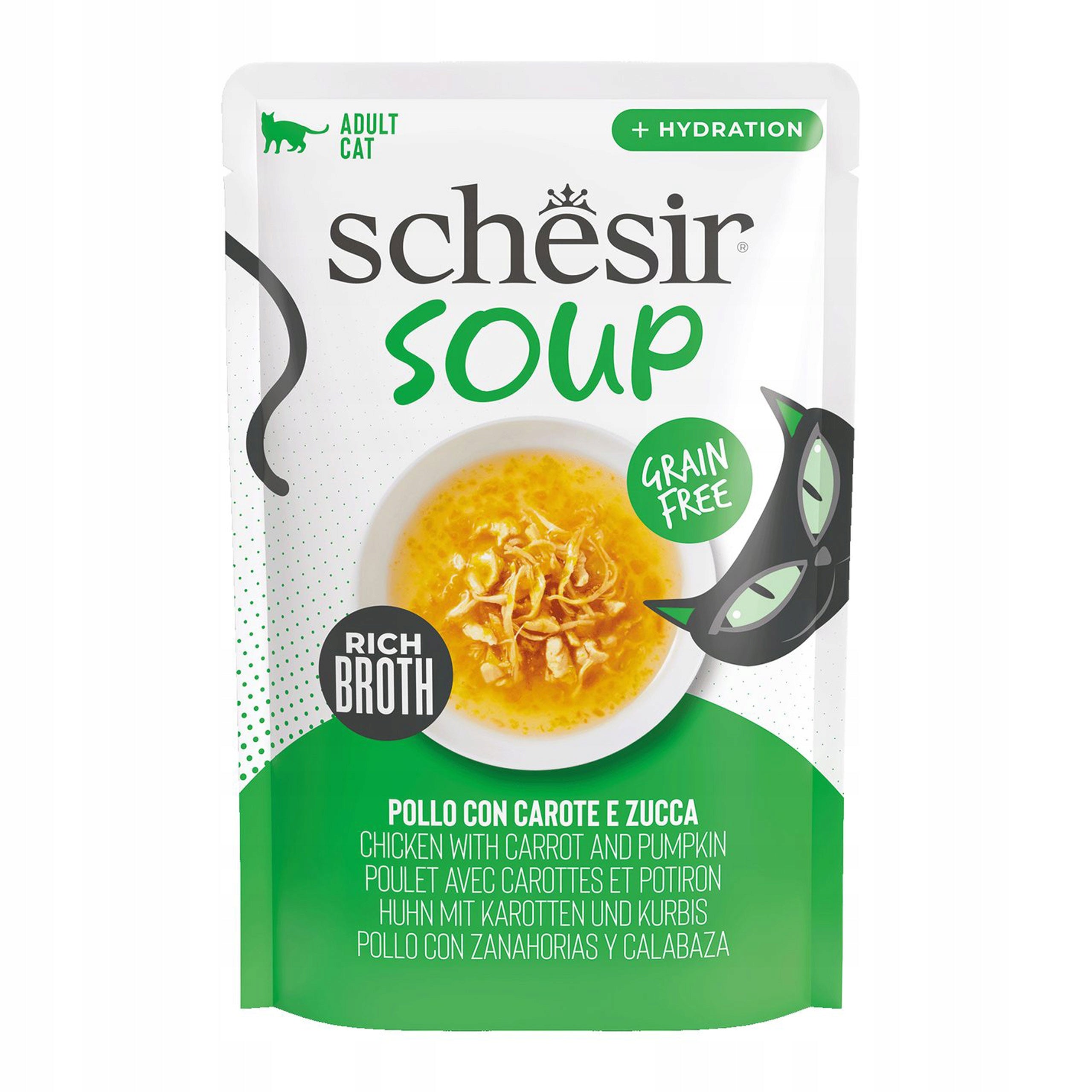 Wet cat food Schesir Complements tuna pumpkin broth sachet 40 g