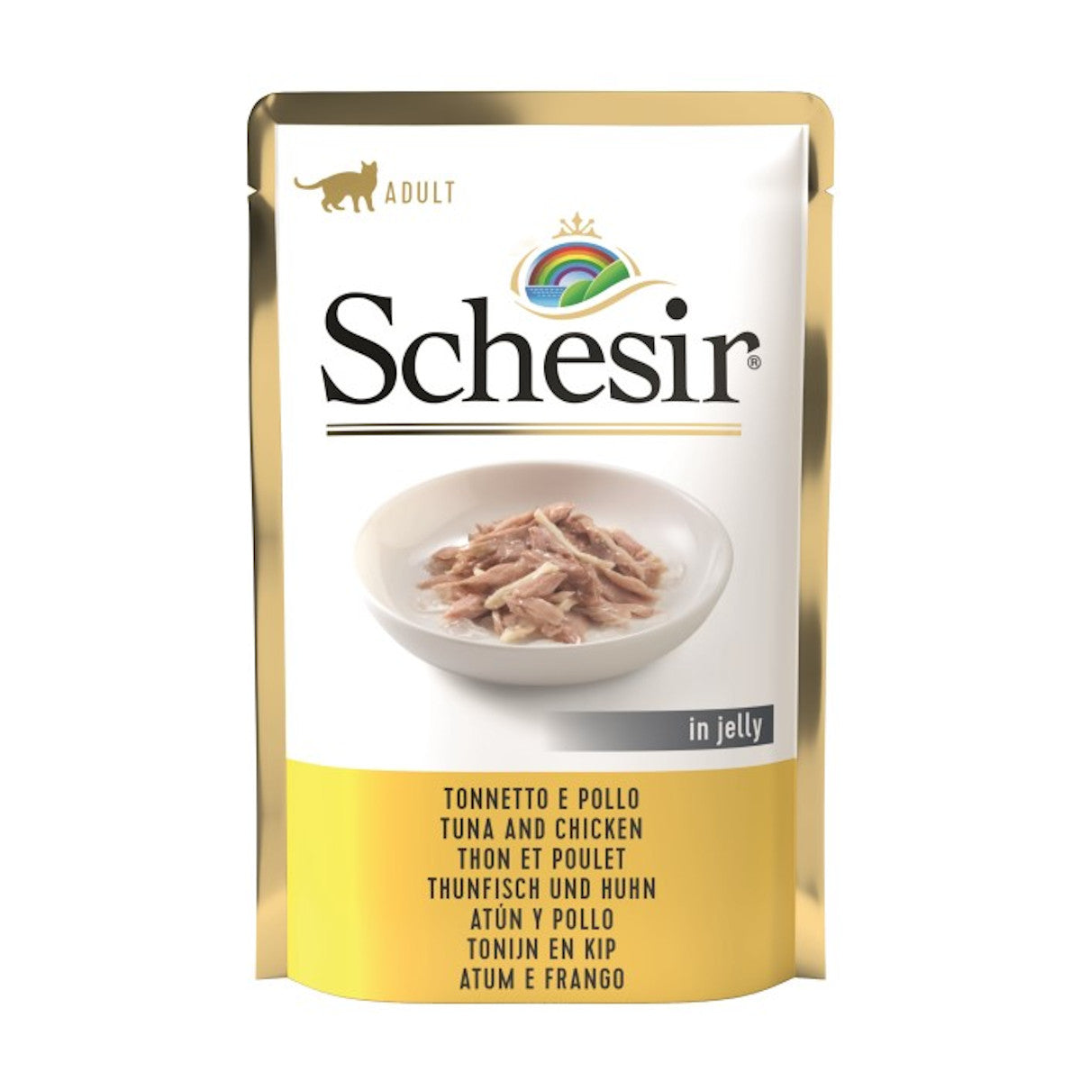 Wet cat food Schesir tuna, chicken in jelly 85 g
