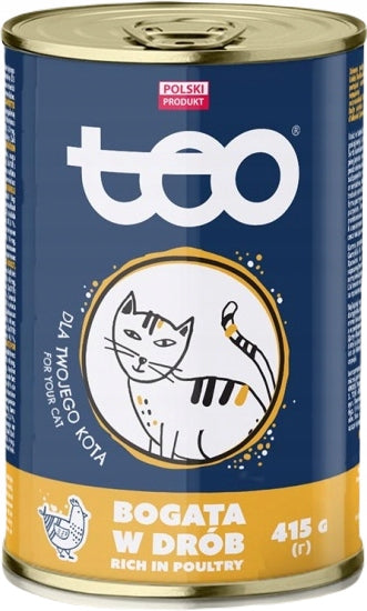 Wet cat food TEO rich in poultry 415 g