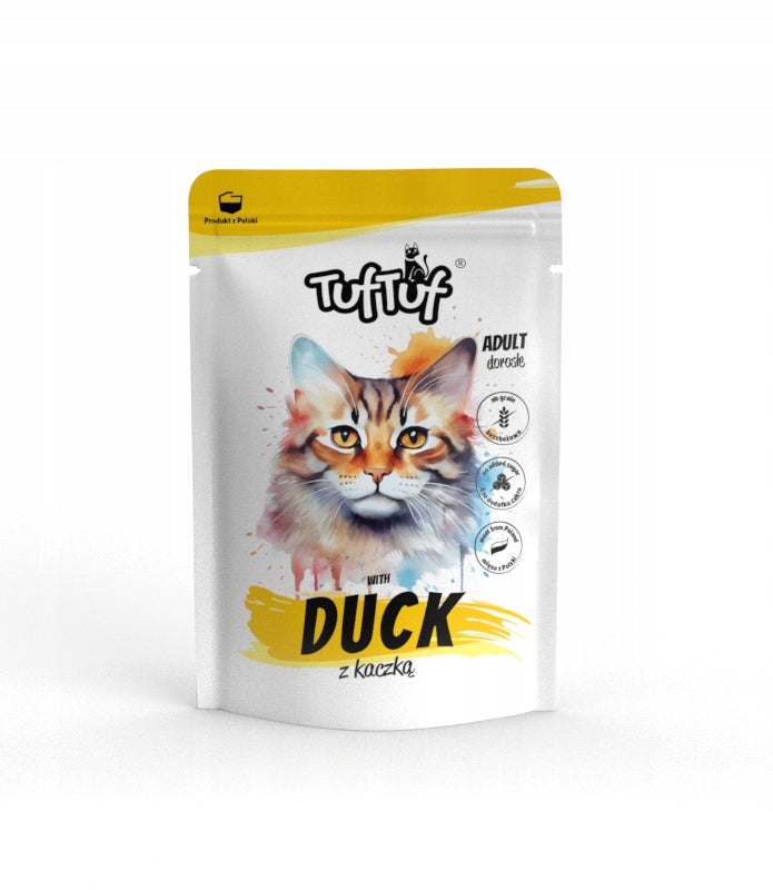 Wet cat food Tuf Tuf Sachet with duck 100g