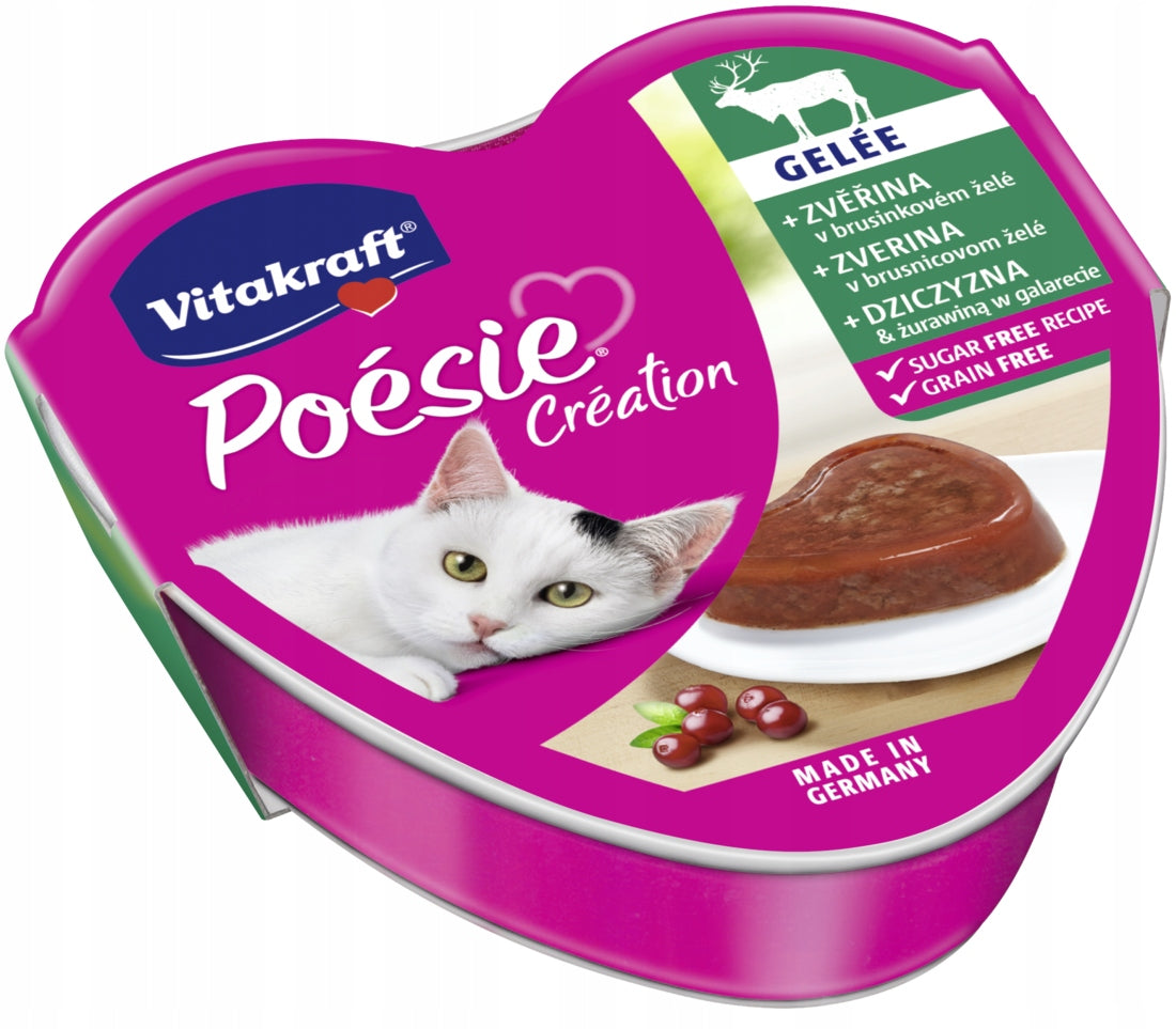 Wet cat food VITAKRAFT POESIE CREATION venison cranberry 85g Packaging status original